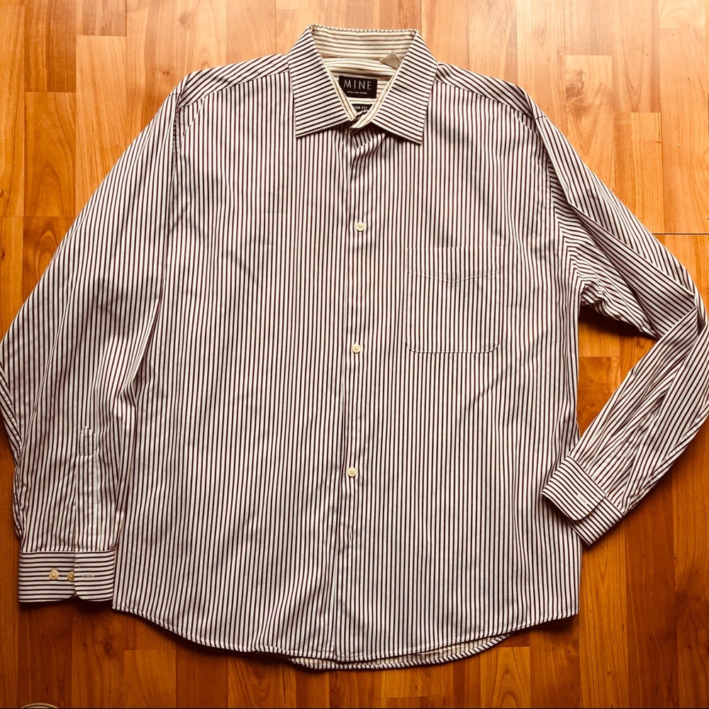 Men’s Striped Button Down Shirt XL